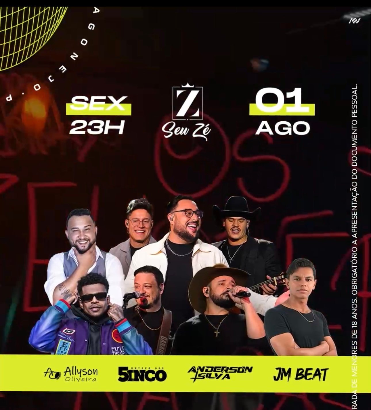 PAGONEJO DO ZÉ - SEXTA 01/08 