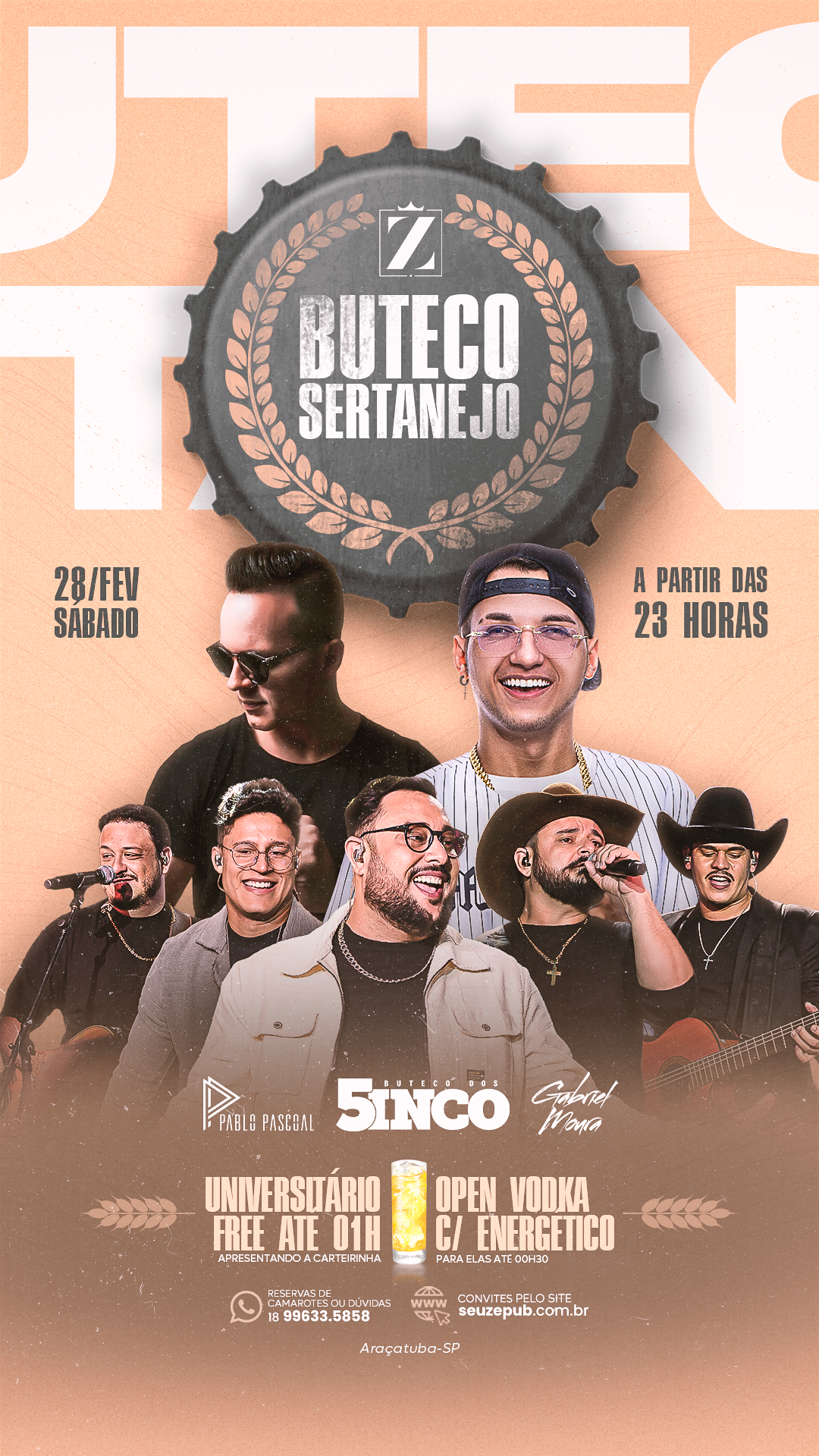 BUTECO SERTANEJO - 28/02 SÁBADO