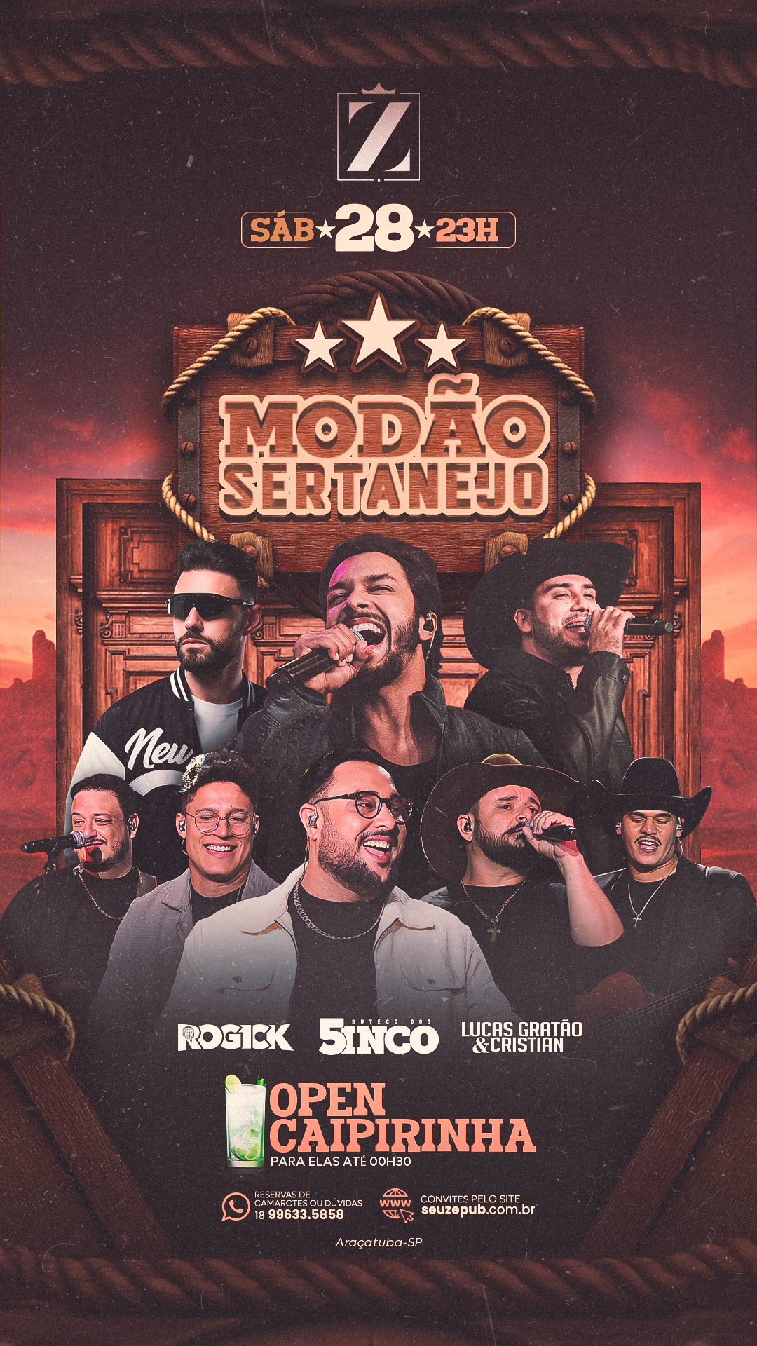 Modão Sertanejo - 28/03 Sábado 